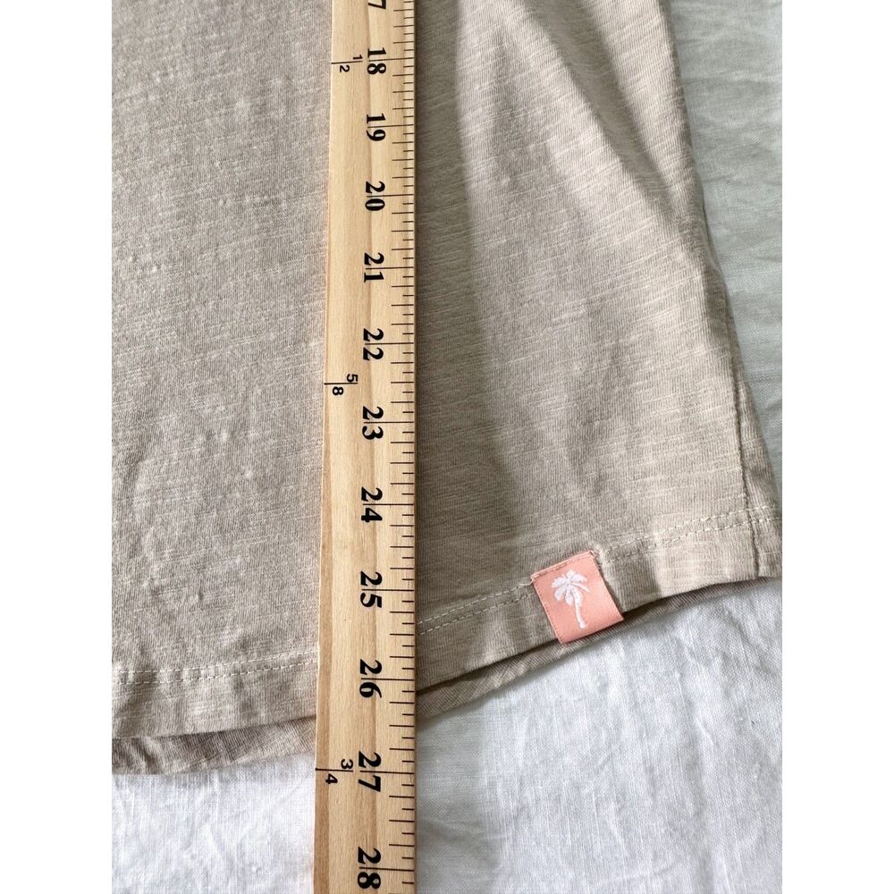 Free Planet Organic Cotton Slub Tee Beige Crew Neck Short Sleeve Size S Casual - Picture 6 of 7